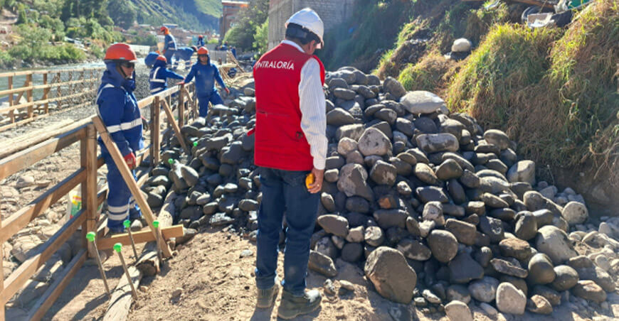 Contraloría advierte fallas estructurales y deficiencias en obra de defensa ribereña de Chalhuanca en Apurímac Perú