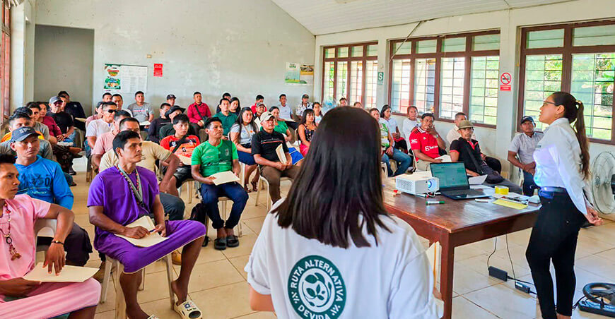 Autoridades comunitarias del Putumayo refuerzan sus capacidades de liderazgo Loreto Perú Devida