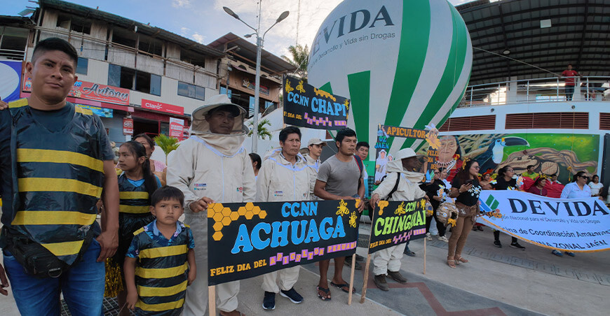 Apicultores de Condorcanqui diversifican actividades y generan ingresos lícitos Amazonas Perú Devida