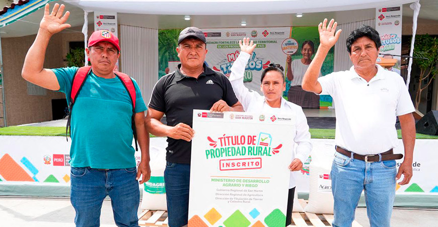 títulos de propiedad rural productores San Martín Perú Midagri
