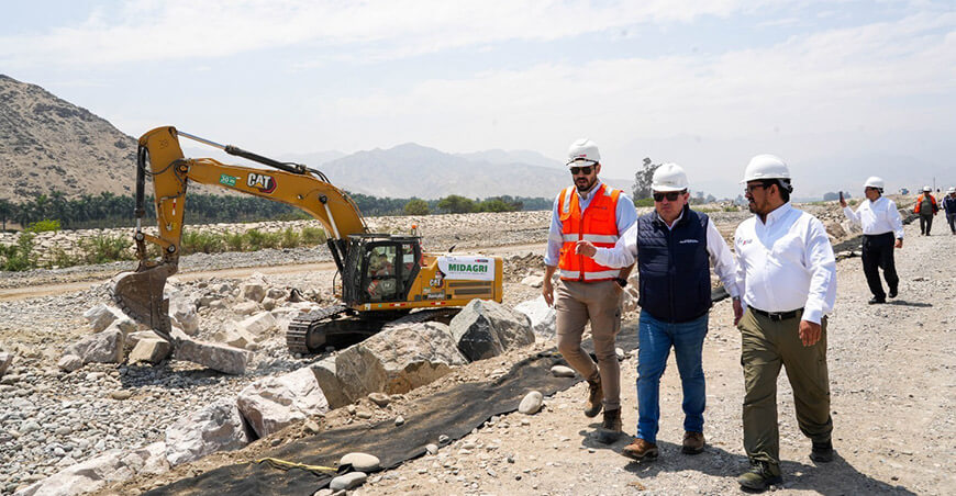 Midagri trabajos para proteger el valle de Chincha ante desbordes e inundaciones Ica Perú