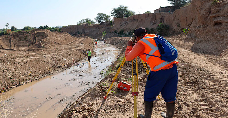 Dique de protección del centro poblado Rinconazo registra 35% de avance Lambayeque PEOT Perú 