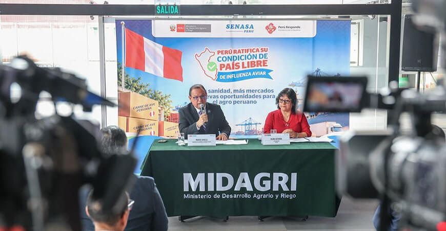 País ratifica su condición de libre de influenza aviar y concreta nuevos accesos para productos peruanos al mercado argentino