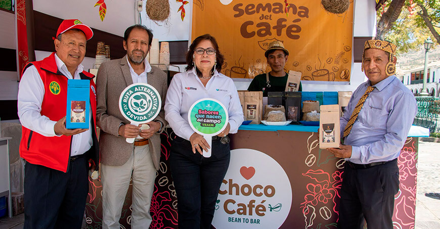 XI Semana del Café Vraem Ayacucho productores del desarrollo alternativo ventas Devida Perú