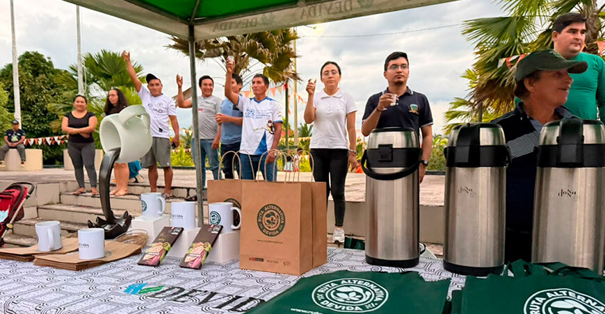Productores del Desarrollo Alternativo de Pólvora presentan marcas registradas de sus emprendimientos en San Martín Perú Devida