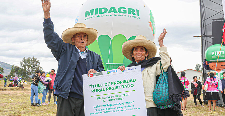 títulos de propiedad rural productores de Cajamarca Perú