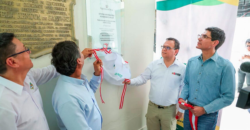 Agrobanco inaugura oficina informativa en Castilla Arequipa Perú