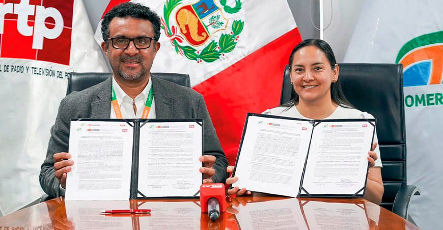 Agromercado convenio con Instituto Nacional de Radio y Televisión del Perú IRTP para producir y difundir contenidos periodísticos que visibilicen el trabajo de productores agrarios Perú