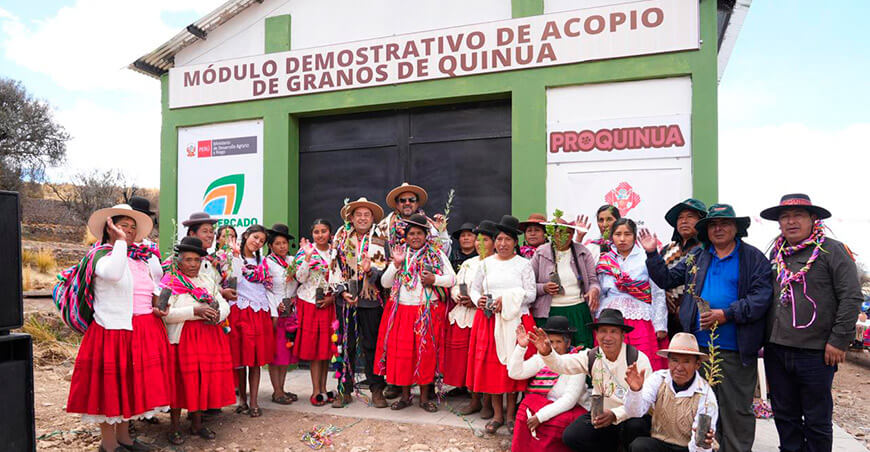 centro para almacenar y mejorar la comercialización de quinua en Puno Perú