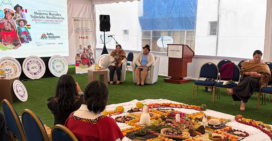 Agricultora puneña Exaltación Condo fue reconocida en encuentro de mujeres rurales de la Cooperación Suiza en Ecuador