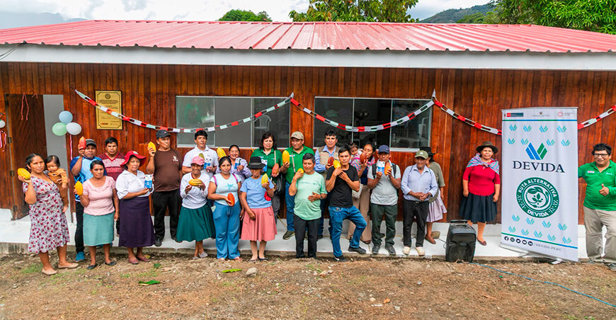Devida renueva infraestructura productiva de cacao en Río Magdalena productores de Ayacucho Perú