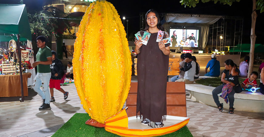 Festival Nacional del Cacao Nativo Pangoa productores asistidos por Devida Perú mejoran ventas de chocolates Perú