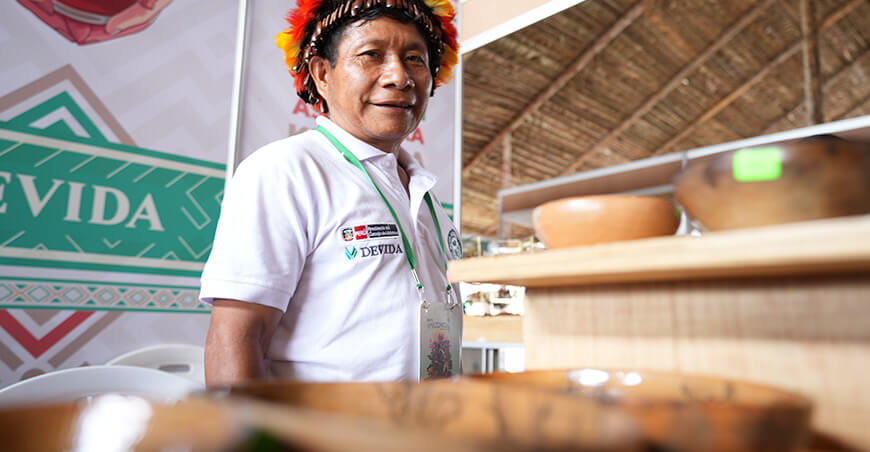 Organizaciones indígenas del desarrollo alternativo presentan su oferta productiva en la ExpoIndígena Devida Perú