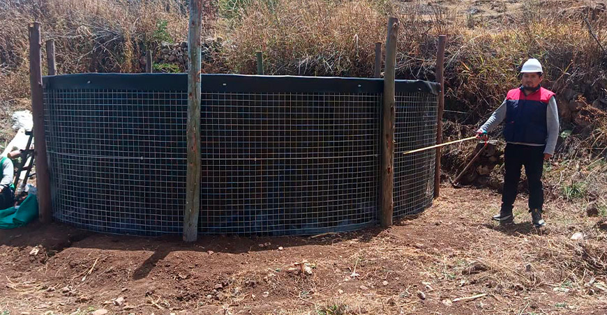 geotanques para garantizar disponibilidad de agua en Coyllurqui Apurímac Perú