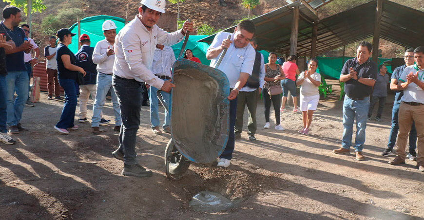 P.E. Olmos Tinajones inicia construcción de vivero forestal tecnificado en el distrito de Pomahuaca Perú