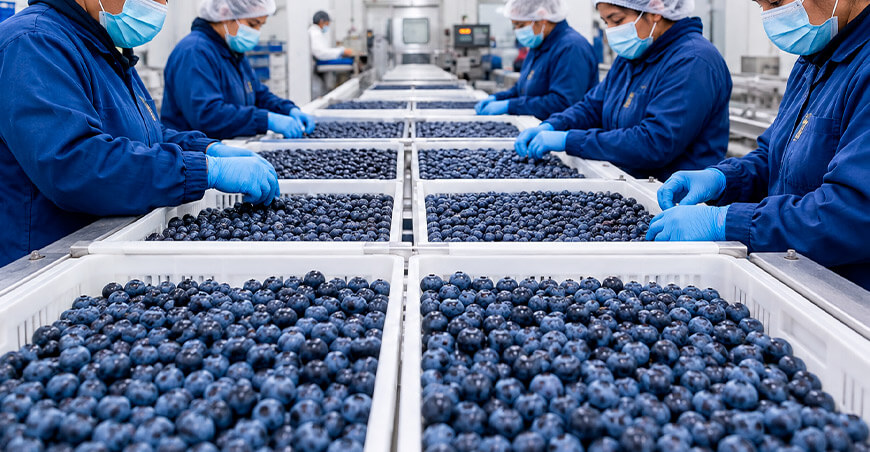 Perú exportación arándanos peruanos