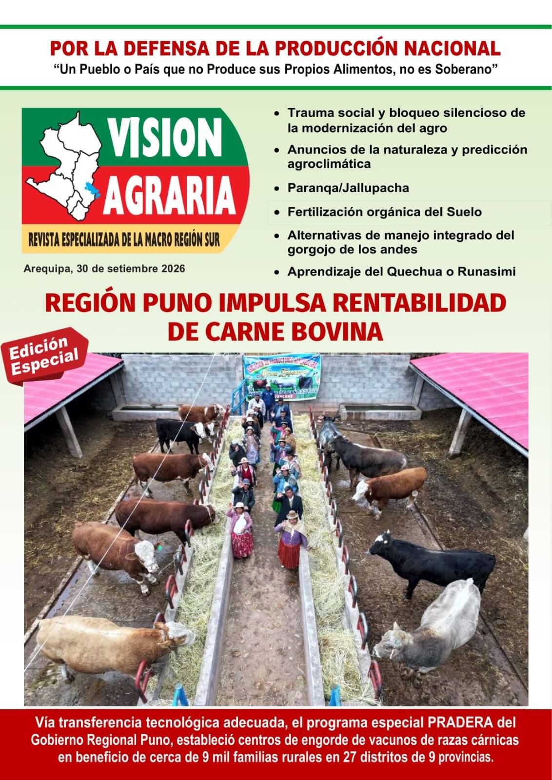 Pradera revista GORE Puno