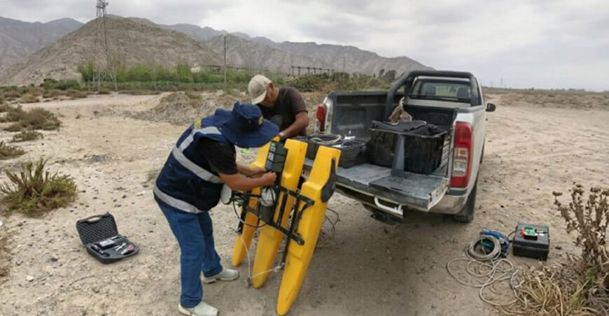 Senamhi realiza aforos y monitoreo con dron ante el incremento de precipitaciones en Ica Perú