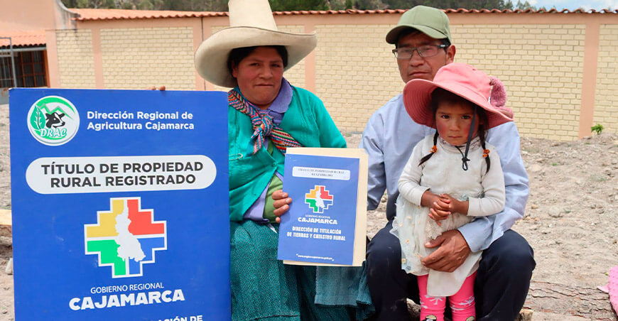 títulos de propiedad rural productores de Cajamarca Perú