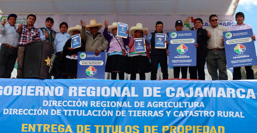 títulos de propiedad rural productores de Cajamarca Perú