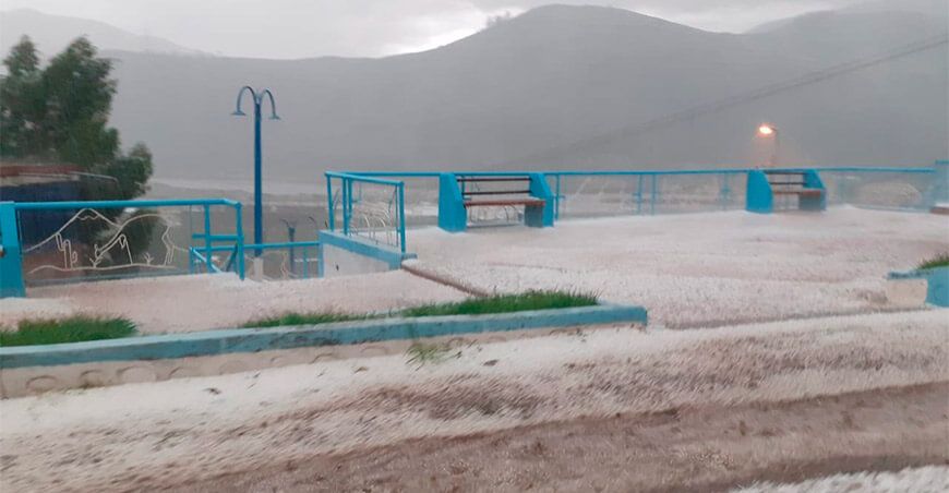nieve y granizo en la sierra Perú