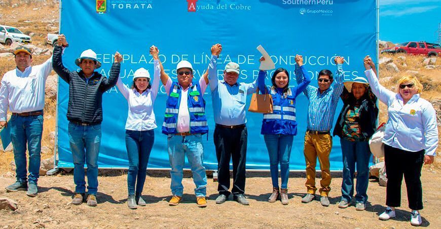 , Southern Perú ejecutará el proyecto denominado “Reemplazo de línea de conducción de agua y reservorios provisionales para anexos del distrito de Torata