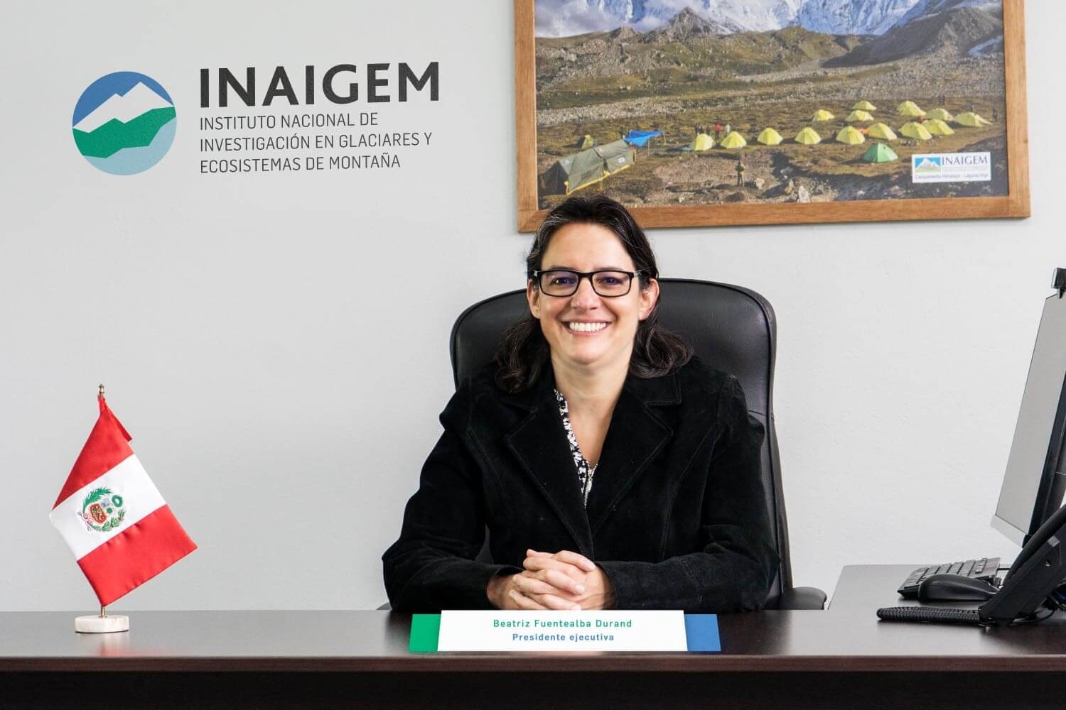 La Dra. Beatriz Fuentealba Durand, presidenta ejecutiva del Instituto Nacional de Investigación en Glaciares y Ecosistemas de Montaña (Inaigem)