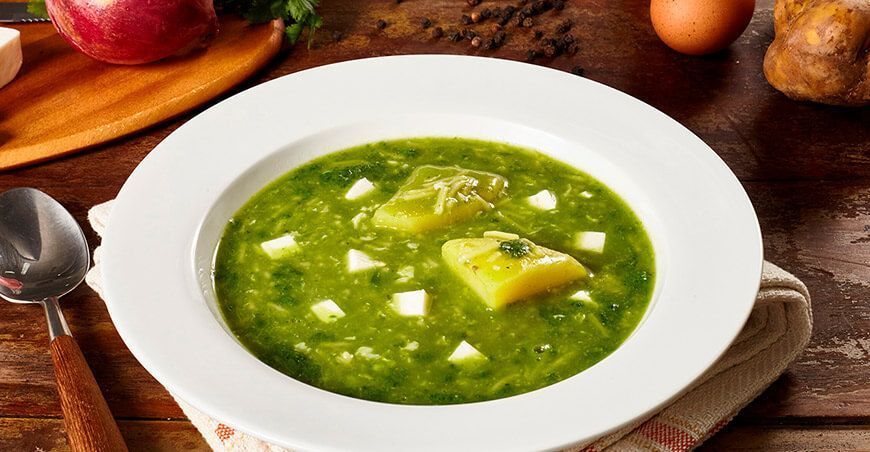 caldo verde al estilo de Cajamarca