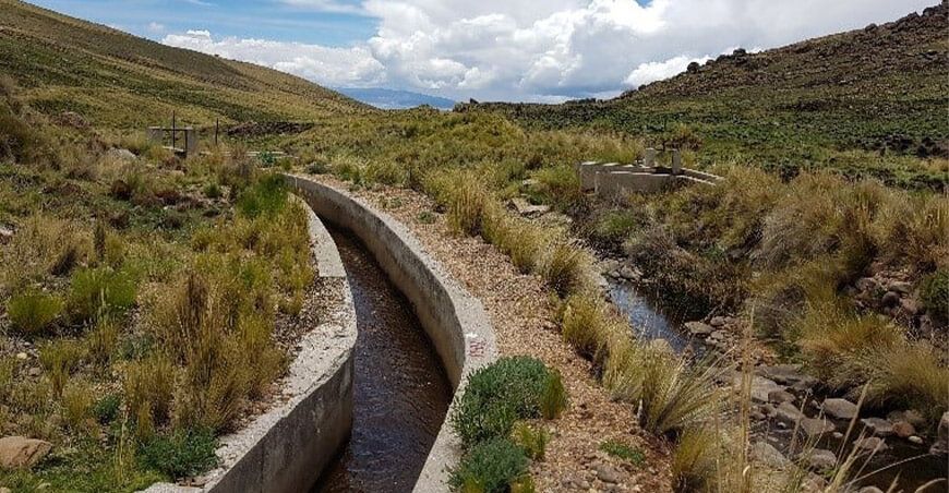 obra sistema de riego tecnificado Molino Humacata