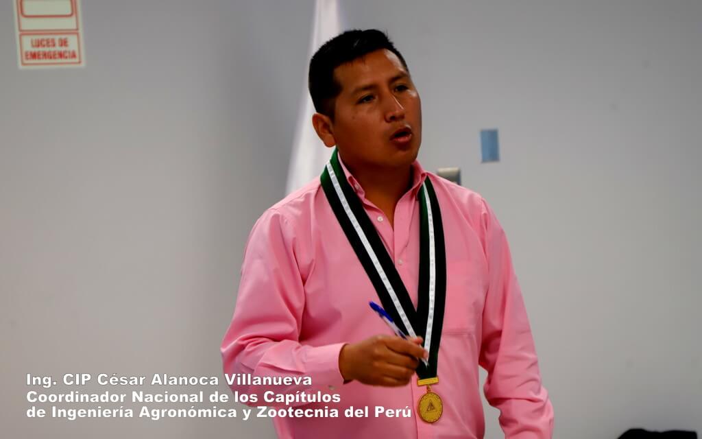 Ing. César Alanoca Villanueva, presidente del Capítulo de Ingeniería Agronómica de Arequipa