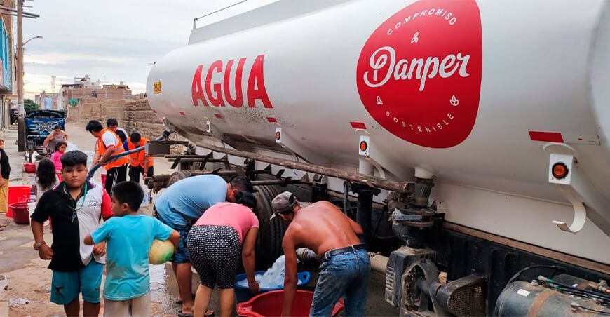 Danper brinda auxilio humanitario a damnificados por ciclón Yaku