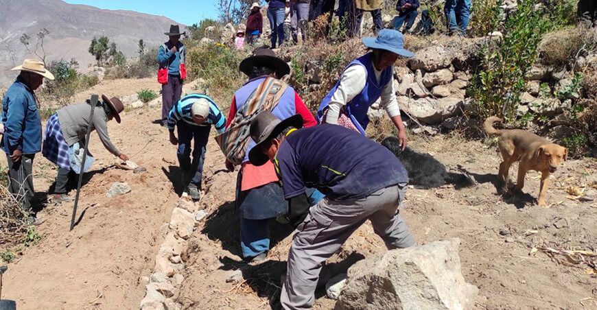 Agricultores fueron capacitados en la construcción de andenes