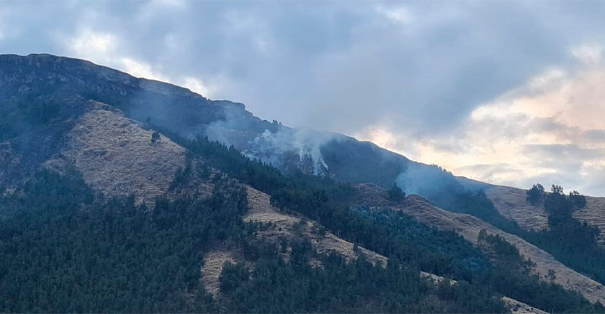 incendio forestal Pomacanchi Cusco