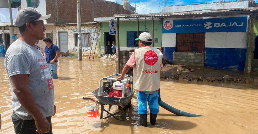 Danper brinda auxilio humanitario a damnificados por ciclón Yaku