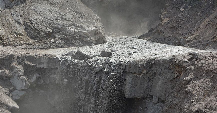 descenso de lahares de los volcanes Perú