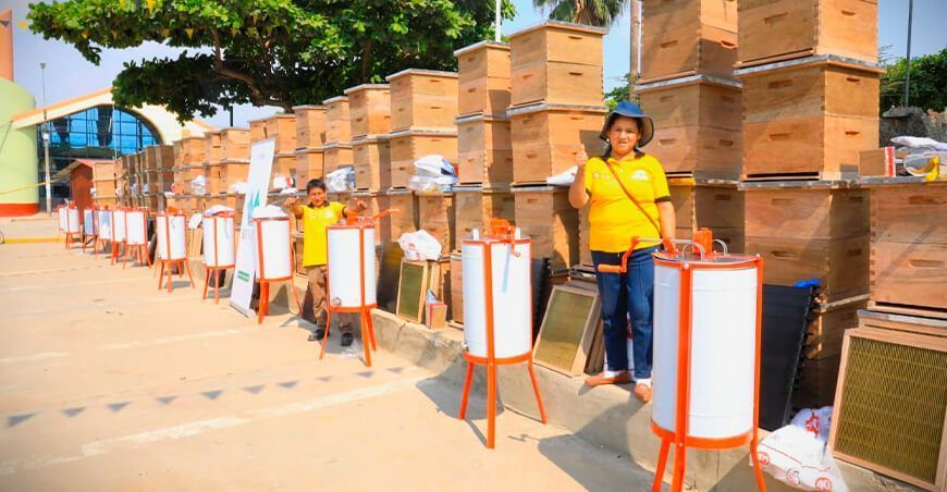 Devida entrega 300 unidades apícolas para la producción de miel en Satipo Junín