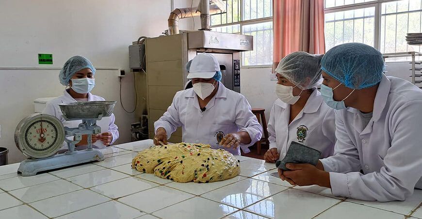 Estudiantes de ingeniería agroindustrial de la Universidad Nacional San Cristóbal de Huamanga (UNSCH) están dedicando sus esfuerzos a la elaboración de panetones enriquecidos y fortificados con quinua y lúcuma