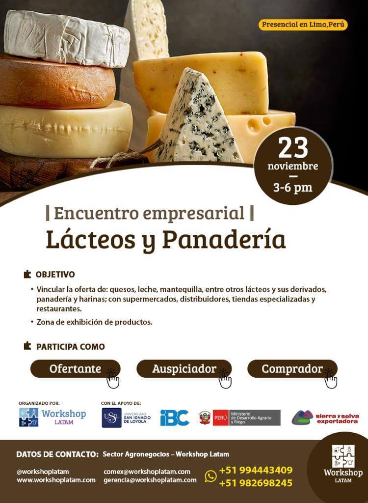 encuentro de empresas queseras y panadería Perú