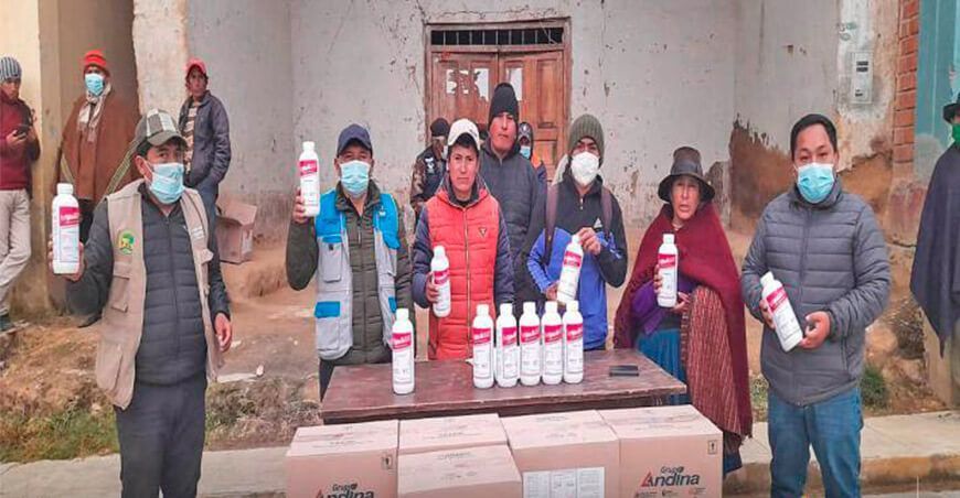 Entregaron abono foliar a agricultores de Lauricocha