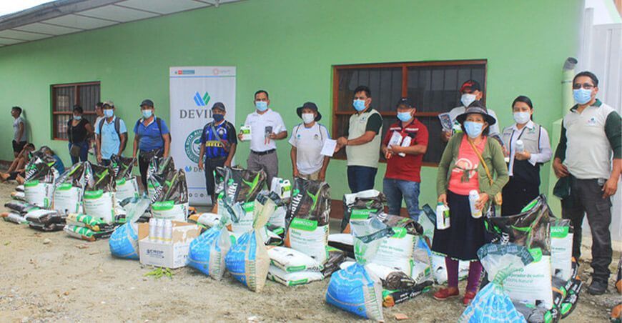 productores del Valle del Monzón reciben fertilizantes y herramientas