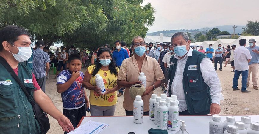 Amazonas: entregan bienes e insumos agrícolas a familias agricultoras afectadas por sismo