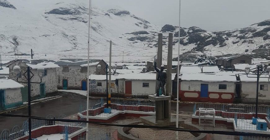 nieve y granizo en la sierra Perú