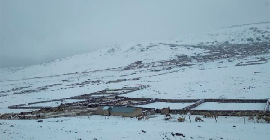 nieve y granizo en la sierra Perú