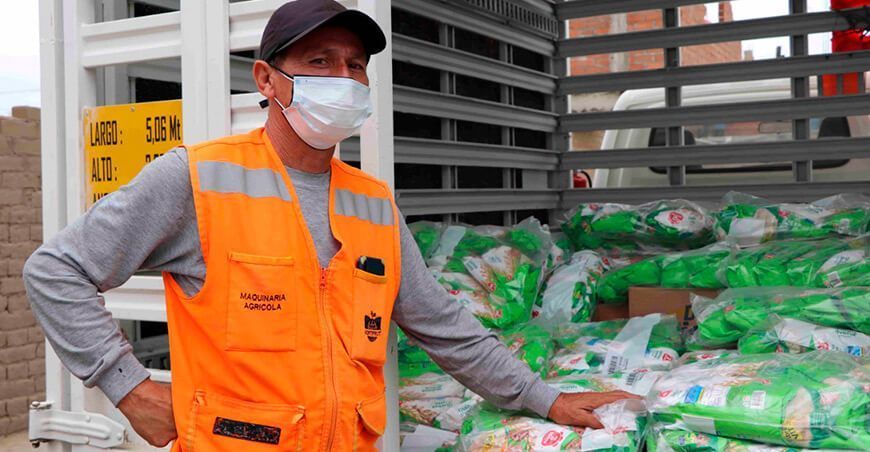 Hortifrut contribuye con alimentos a cuatro comedores populares