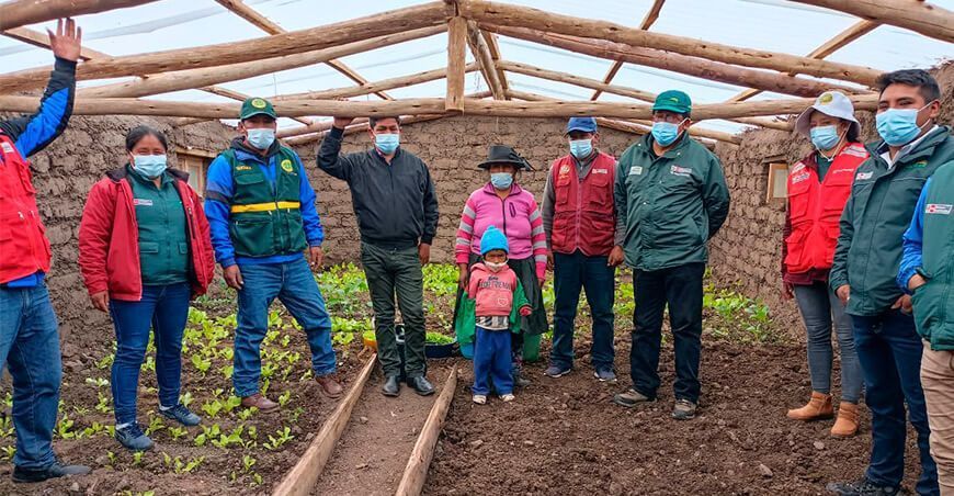 Huancavelica: agricultores ampliarán producción de alimentos con nuevos fitotoldos