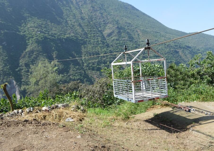 Teleféricos para sacar cosechas en Huarochirí 