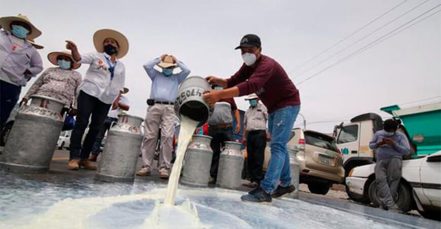 huelga de ganaderos lecheros Perú