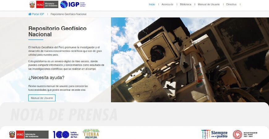 Repositorio Geofísico Nacional