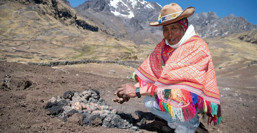 Julio Hancco Mamani a sus 68 años conserva 450 variedades de papa