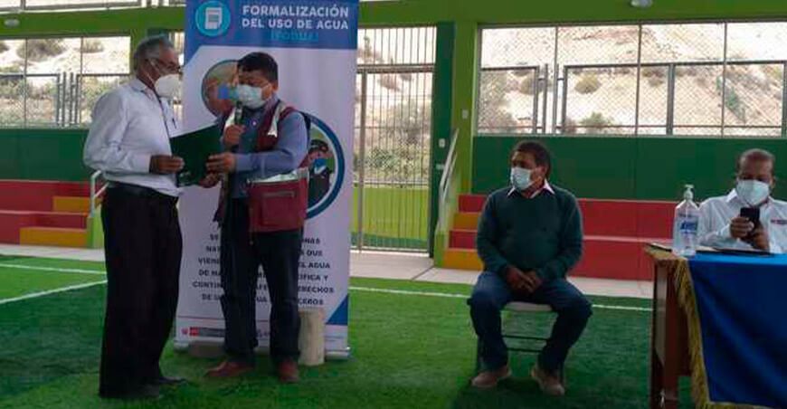 Licencias de agua beneficiarán a 3100 productores de Moquegua